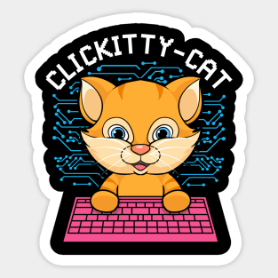 Encoder Cat Kitty Coder Computer Programer Sticker